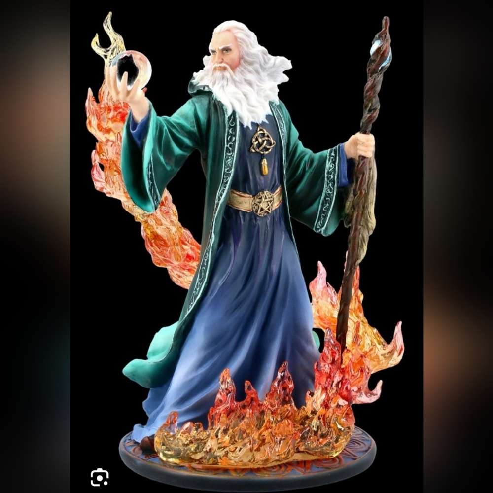 Elemental Ascendant Merlin Wizard 8.25" Veronese Collectables EUC